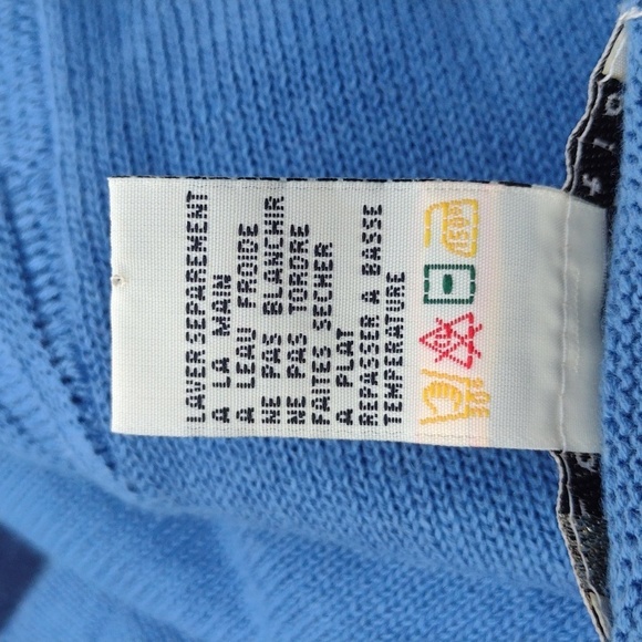 Laura Martin Blue Knit Top L - Picture 6 of 6